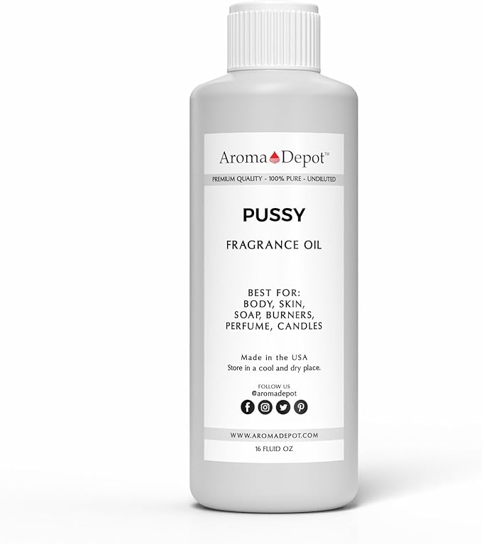 Aroma Depot Pussy Perfume/Body Oil (7 Sizes) Our Interpretation, Premium Quality Uncut Fragrance Oil Floral scent (16 Ounce Plastic Bottle (480ml))