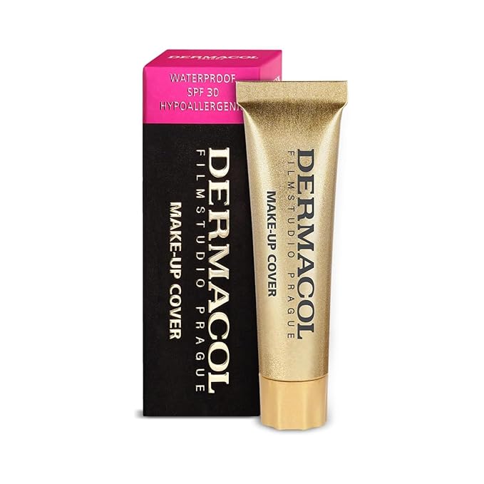 Dermacol - Mini Full Coverage Foundation 13g, Liquid Makeup Matte Foundation with SPF 30, Waterproof Foundation for Oily Skin, Acne, & Under Eye Bags, Long-Lasting Makeup Products Shade- 207