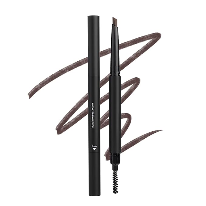 Eyebrow Pencil, Retractable Definer with Dual Brush, Ultra-Fine Tip for Precise Brow Makeup, Waterproof Gel Formula, Natural Hair-Like Strokes, Enhance Beauty (Chestnut Brown, Diamond)