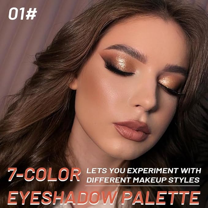 CAKAILA 7Colors Eyeshadow Makeup Palette,Nude Pink Brown Natural Neutral Eye Shadow Palettes for Older Women,Long Lasting Naturing-Looking,Lightweight,Eye Makeup Kit Travel Size,Vegan