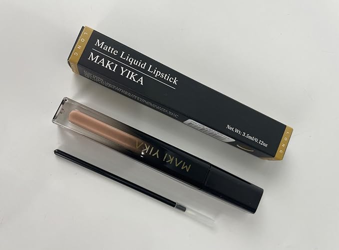 MAKI YIKA Nude Lipstick for Women Colorstay Long Lasting Brown Lipstick Matte Liquid Lipstick Transferproof Cruelty-Free Lip Color for Mother's Day,Latte Nude