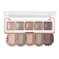 5 Colors Glitter Shimmer Eyeshadow Palette, High Pigment Sparkly Metallic Eye Makeup with Rose Quartz, Silver Champagne, Coral Pink, Taupe Gold & Plum Silver Shades for Festival, Party & Glam Looks 5