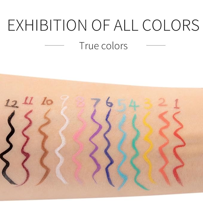 eye liner pencils quick drying ink liner Multi-Use Longwear eyeliner pen Red