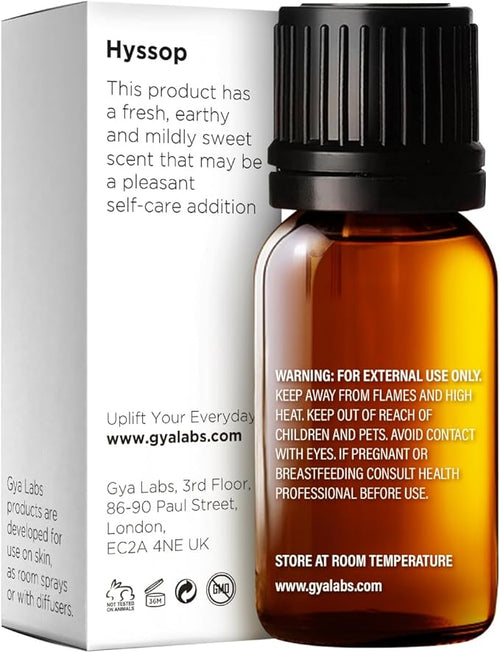 100% Pure Hyssop Essential Oil - 0.34 Fl Oz - Hyssop Oil for Hair, Skin, Diffuser, Aromatherapy & DIY Candle Making Scent