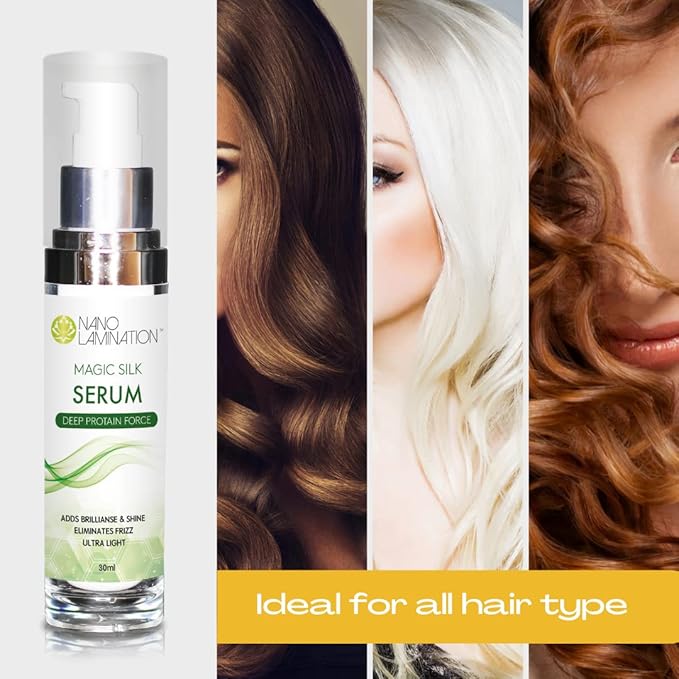 Magic Silk Serum – Shimmer and Shine Hair Serum – Advanced Anti-Frizz Hair Products for Women and Men for Stronger and Softer Hair – UV Protection – Ultra-Lightweight Formula