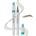 Eye Brow Pencils for Women - Waterproof Microblading Eyebrow Pencil, Four Tip Eye Brow Makeup Pen to Effortlessly Create Hair Like Natural Brows (Dark Brown)
