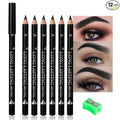 FeiCuiYun 6Pcs Eyebrow Pencils for Women, Wooden Hard-Core Black Eyebrow and Eyeliner Pencil, Long Lasting Waterproof and Sweat-Proof, Beginner Makeup Brow Pencil, Create a Natural Eye Brow Makeup