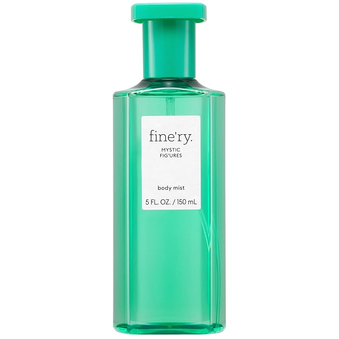 Fine'ry Green Fresh Fig Hair + Body Fragrance Mist Spray for Women, Mystic Fig'ures - Woody Long Lasting Skin Scent with Fig, Salted Sage, Iris, Sandalwood, Body Spray, Vegan (5 Fl Oz)