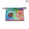 Honeybee Gardens Mini Skinny Duo Eye Shadow Compact in Tippy Taupe and Cameo, Longlasting, Refillable & Customizable, Vegan, 26mm Pans