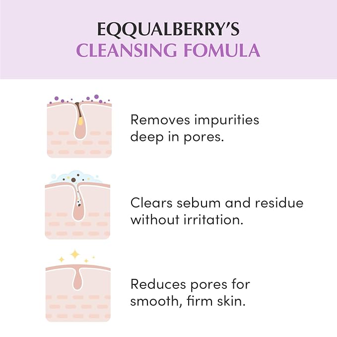 EQQUALBERRY Purple Rice Pore Purifying Pack Cleanser - Dual-Use Clay Mask & Foam Cleanser | Deep Cleansing for Pore Care & Skin Prep | AHA+BHA+PHA | Korean Skincare for Glass Skin, 4.58 OZ. (130g)