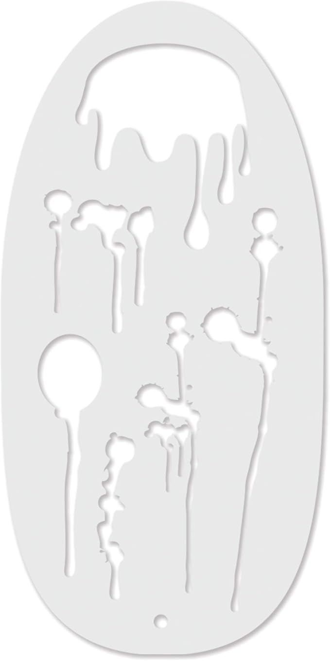 STENCIL1FX Graffiti Drips Tear Drop Blood Motif Eye Makeup Stencil for Costumes, Dress Up, Halloween, Cosplay, Face Painting, Raves, Festivals, Parades, Parties