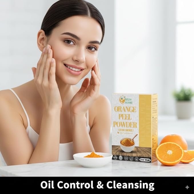 Herbs Botanica Orange Peel Powder 100% Pure & Natural Orange Peel for Face Masks, Skin Care & DIY Beauty Natural Citrus Powder for Skincare & More 5.3 oz Pack