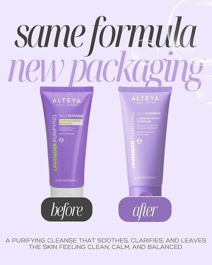 Alteya Organics Jelly Cleanser with Lavender Water and Bisabolol - Certified Organic - 3.4 Fl Oz/100mL