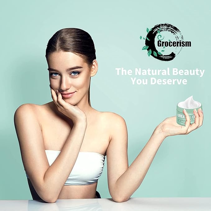 Grocerism Urea Cream 20 Percent For Feet Plus 2% Salicylic Acid 8.82 oz || Foot Cream and Hand Cream Maximum Strength with Hyaluronic Acid, Tea Tree, and Aloe Vera for Deep Moisturizes, Callus Remover