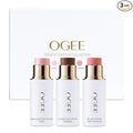 Ogee Face Stick Radiant Collection Trio - Contour Stick Makeup Collection - Certified Organic Contour Palette - Includes Bronzer Stick, Blush Stick & Highlighter Stick