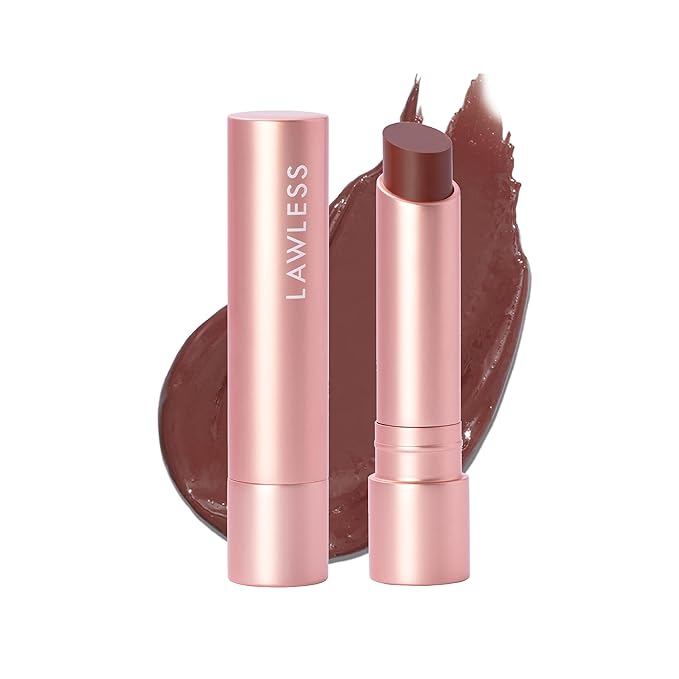 LAWLESS Women's Forget the Filler Lip Plumping Line Smoothing Tinted Balm, Amaretto, 0.09 Ounce