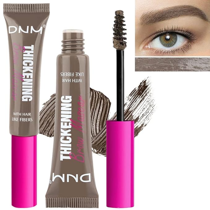Tinted Thickening Brow Gel Dark Brown Mascara,Tinted Eyebrow Gel, Waterproof, Transfer-proof, Brush to Fill in Eyebrows and Cover Gray Hairs - Cruelty Free (2pcs 05 Cool Ash Brown)