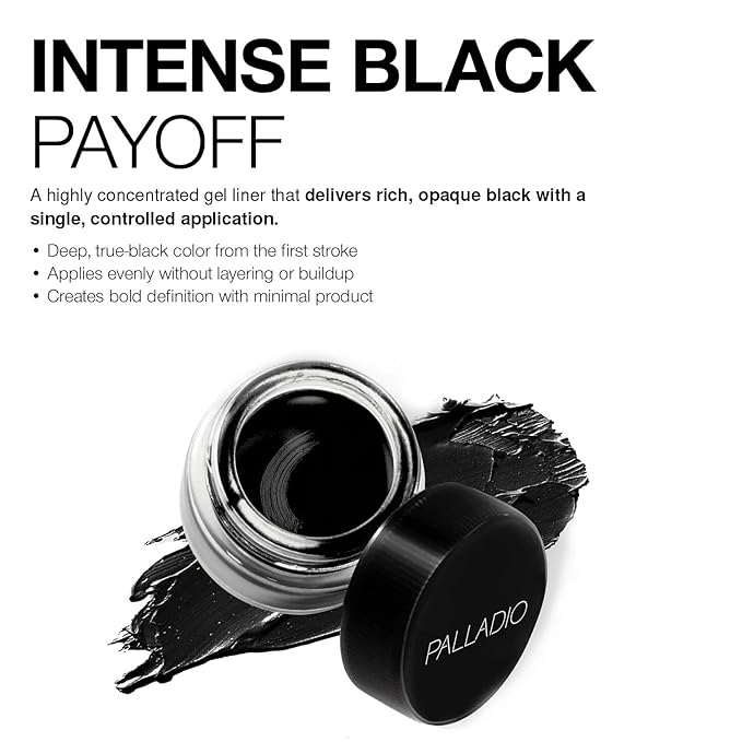 Palladio Liner Obsessed Waterproof Gel Eyeliner, Black
