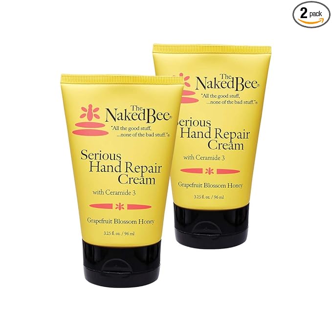 The Naked Bee Grapefruit Blossom Honey with Ceramide 3 Serious Hand Repair Cream Lotion - 2 Pack