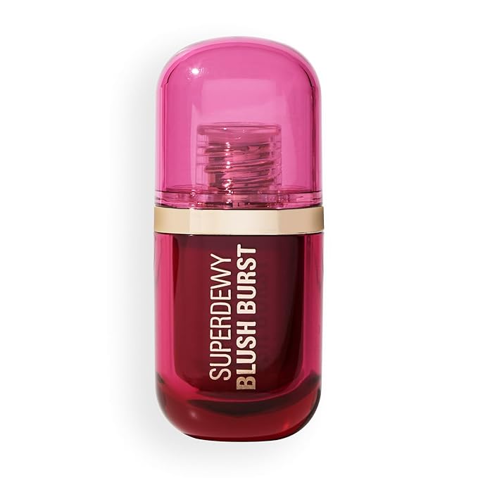 Revolution, Superdewy Liquid Blush Burst, Buildable Color for Cheek, Serum Formula with Peptides & Hyaluronic Acid, Vegan & Cruelty-Free, Very Cherry Berry, 0.14 oz