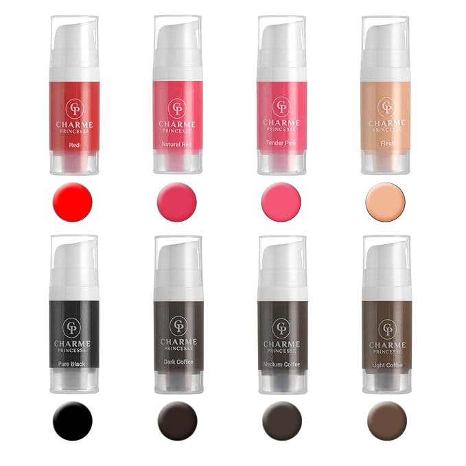 Charme Princesse Pigment Permanent Ink Micropigment Cosmetic Ink Eyebrow Eyeliner Lips Cosmetic Natural Red Color Pigment Hand Extruded 10ml PI603-10-023