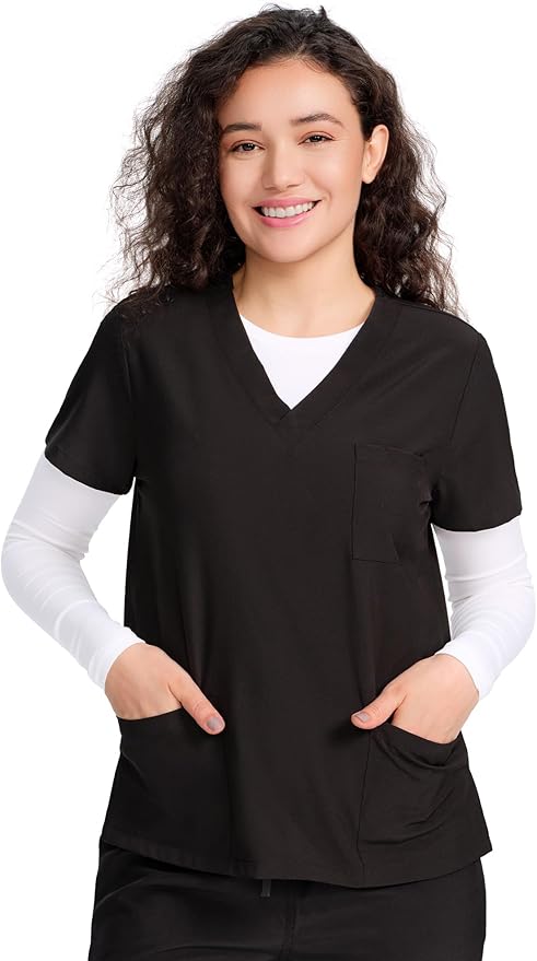 COZYFIT Scrub Undershirts Long Sleeve Women - Underscrub Comfort Tee