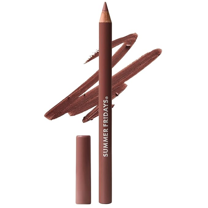 Summer Fridays SoftLine Lip Liner Pencil - Creamy, Long-Lasting Matte Lip Pencil for Sculpted Definition - Skin Care Infused Makeup with Hyaluronic Filling Spheres + Jojoba Oil - Cinnamon (1.02 g)