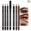 6Pcs Brow Pencil Set with Sharpener– Wooden Hard-Core Eyebrow Pencils, Perfect for Eye Brows & Eyeliner, Waterproof & Sweat-Proof for Beginner makeup (Black+3*Dark Brown+2*Brown, Pack of 6)