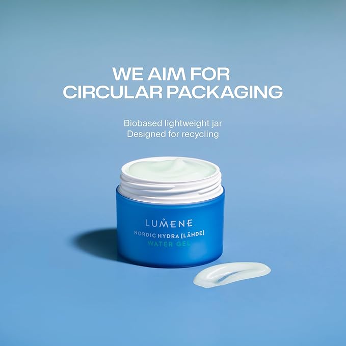 LUMENE Nordic Hydra [LÄHDE] Water Gel | With Triple Hyaluronic Acid for All Day Hydration | Lightweight and Non-Greasy | Water-Based Niacinamide Face Cream for Oily Skin | Vegan | 1.7 Fl.oz.