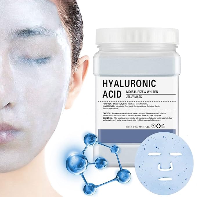 Jelly Mask Powder for Facials, Hyalorunic Acid Moisturizing Jelly Face Mask, Professional Peel Off Hydro Face Mask Powder for Fight Fine Lines