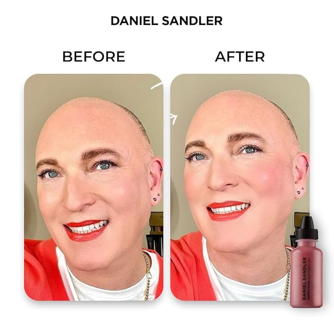Daniel Sandler Watercolor Liquid Blush — Buildable, Blendable & Long-Lasting Liquid Blush for Cheeks, Lips, & Eyes — Lightweight & Water Resistant — For All Skin Types — Glamour