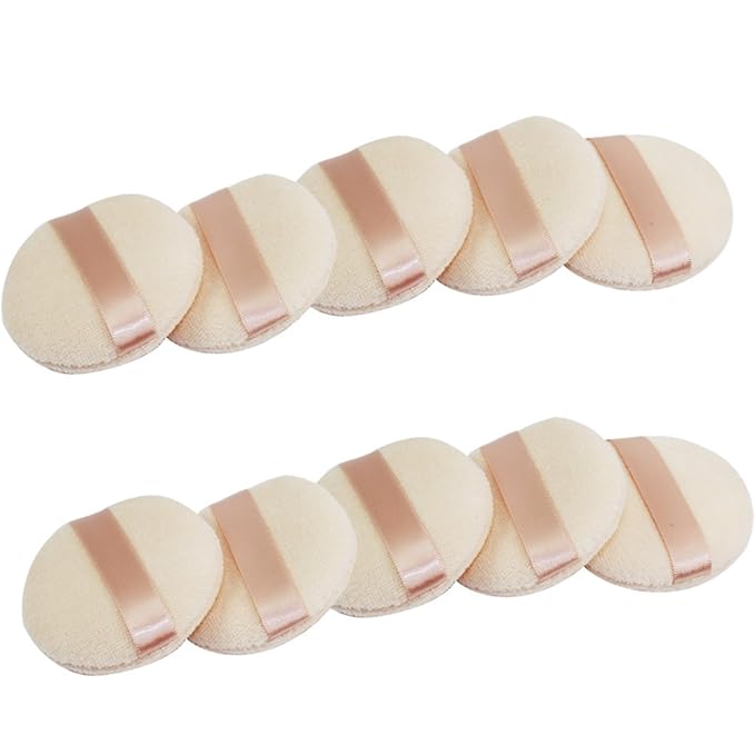 Joly Powder Puff for Makeup Face Powder (10 Pieces)