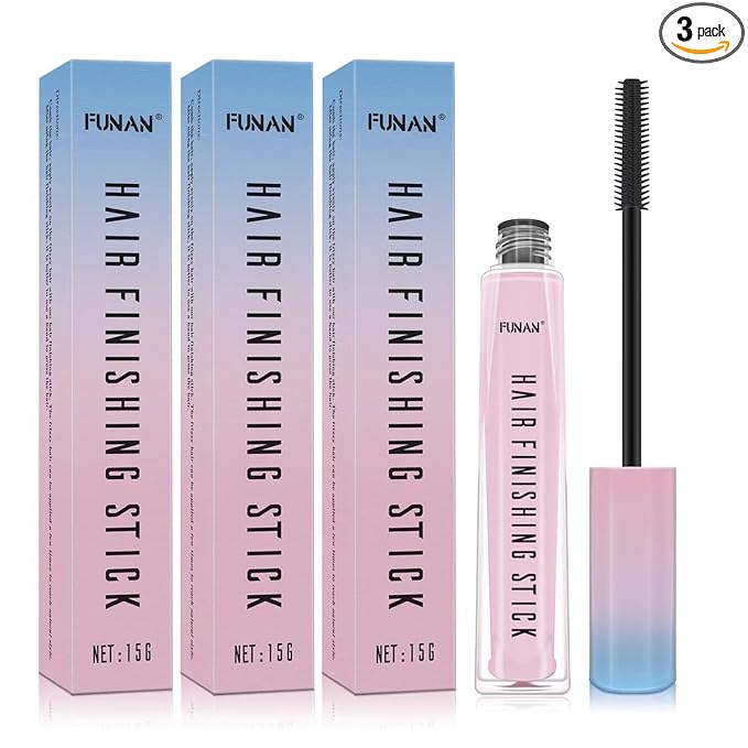 FUNAN Hair Finishing Stick for Small Broken 3 Pack, Broken Hair Finishing Stick, Slick for Women, Naturally Refreshing