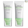 2PCS Centella Sunscreen SPF 50,Face Sun Screen Long-Lasting Protection,Madagascar Sunscreen,NO White Cast - Dry Oily Skincare,Moisturizing Non-Sticky Centella Water-Fit Sun Serum for All Skin. (Green)