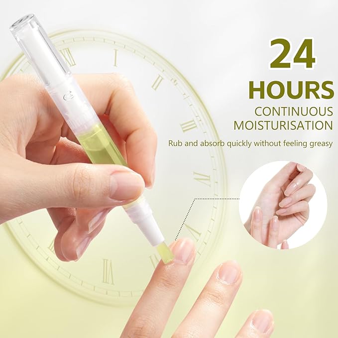 Nailz Nail 𝐆𝐫𝐨𝐰𝐭𝐡 Pen,Radiant Nail Growth GIL,Radiant Nail Growth Oil Pen,Cuticle Oil for Nails,Nail Strengthener, for Moisturize Strengthen Nail Care,Finger Edge Manicure Nourishing Pen(4PCS)