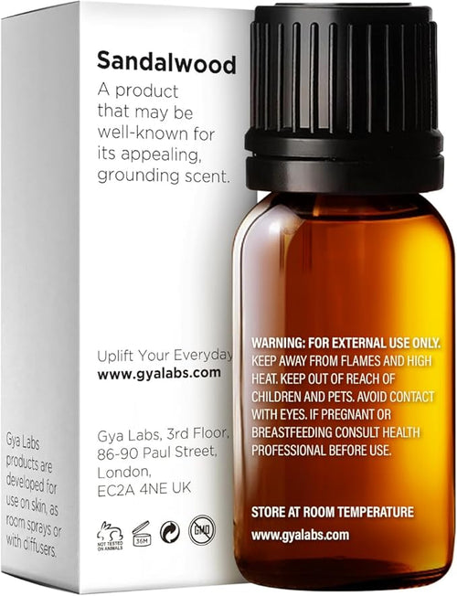 100% Pure Sandalwood Essential Oil - 0.34 Fl Oz - Sandalwood Oil for Hair, Skin, Diffuser, Aromatherapy & DIY Candle Making Scent