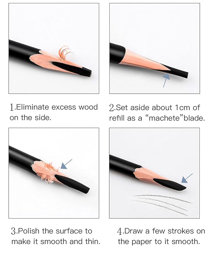 Go Ho 12 PCS Brown Eyebrow Eyeliner Pencils,Sweatproof Eyebrow Pencil,Long-lasting Nice Color Eye Brow Gel Pen Makeup Brow Tint Sticks（Medium Brown）