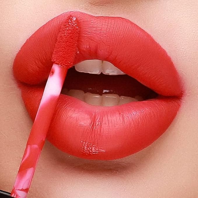 ADEN - 2 in 1 - Matte Liquid Lipstick & Lip Liner Set - 7ML - Non-Smudge & Quick Drying - Highly Pigmented - Long Duration with Hydration - Made in Italy (21 Coral)