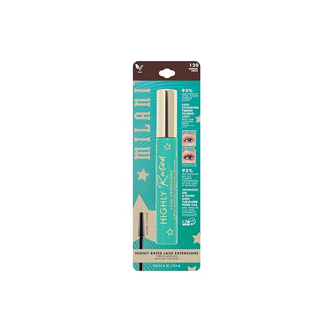 Milani Tubing Mascara | Highly Rated Mascara - Brown | Length and Lift | Shea Butter to Nourish and Condition Lashes