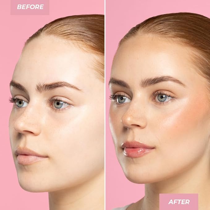 MCoBeauty Baby Face Cream Blush Stick - Kitty - Coral Pearl Multiuse Buildable Lip and Cheek Color Balm for a Radiant Dewy Glow - Face Makeup with Jojoba Seed Oil Coconut Oil - Vegan & Cruelty Free