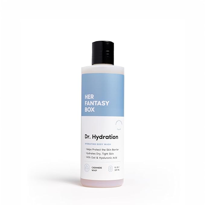 Her Fantasy Box | Dr. Hydration Moisturizing Body Wash – Ultra-Hydrating Cleanser with Hyaluronic Acid & Aloe, Gentle Daily Wash for Soft, Smooth-Feeling Skin, Vegan & pH Balanced (8 oz)