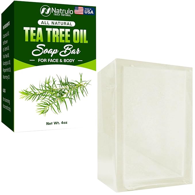 Tea Tree Soap – Natural Defense Tea Tree Oil Wash Bar for Face & Body – Remedy Soap for Blemish-Prone Skin – Deeply Cleansing, Hydrating Cleanser for Calm, Fresh-Feeling Skin