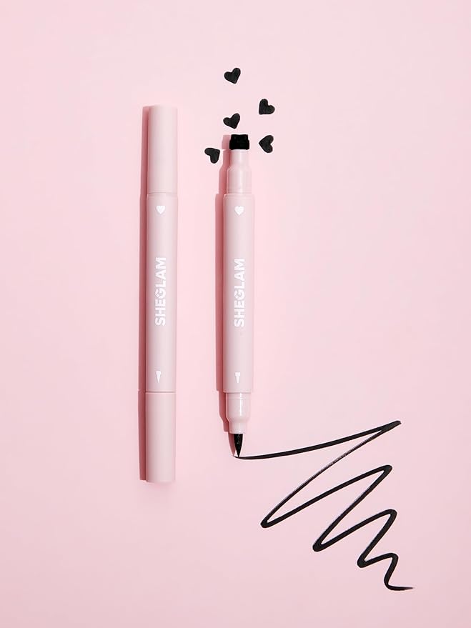 SHEGLAM Heart Eyes 2-In-1 Stamp Eyeliner Waterproof Liquid Eyeliner Seal in Heart Shape Smudge-Proof Long Lasting