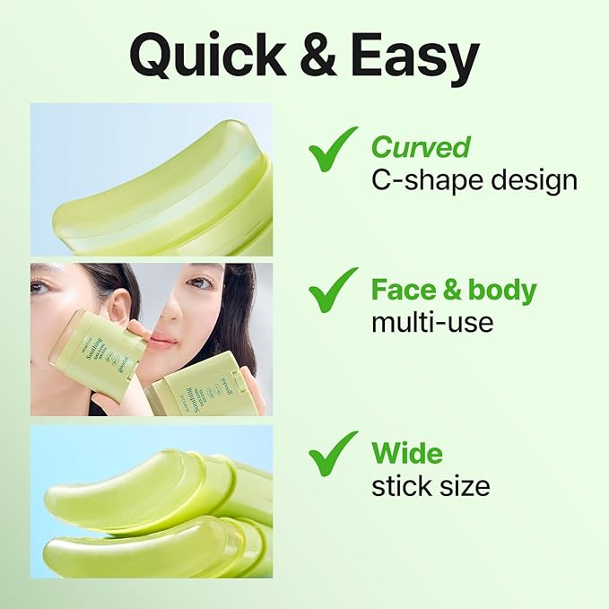 GOODAL Heartleaf Soothing Quick Sliding Sunscreen Stick, Broad Spectrum SPF 50, Lightweight Korean Sun Stick for Face & Body, Non-Sticky for Reapplication Over Makeup, Reef-Friendly, Vegan, 0.77 Oz
