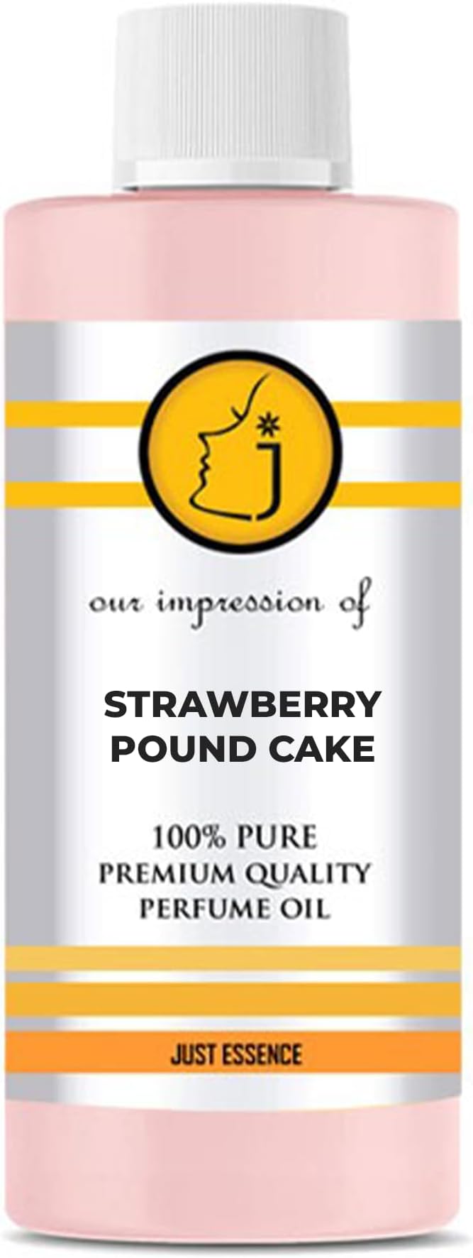 Just Essence Strawberry Pound Cake Fregrance Perfume Oil for Perfume Making, Personal Body Oil, Soap, Lotion, Candle Making & Incense | Premium Quality Undiluted & Alcohol Free | 4 Fl Oz