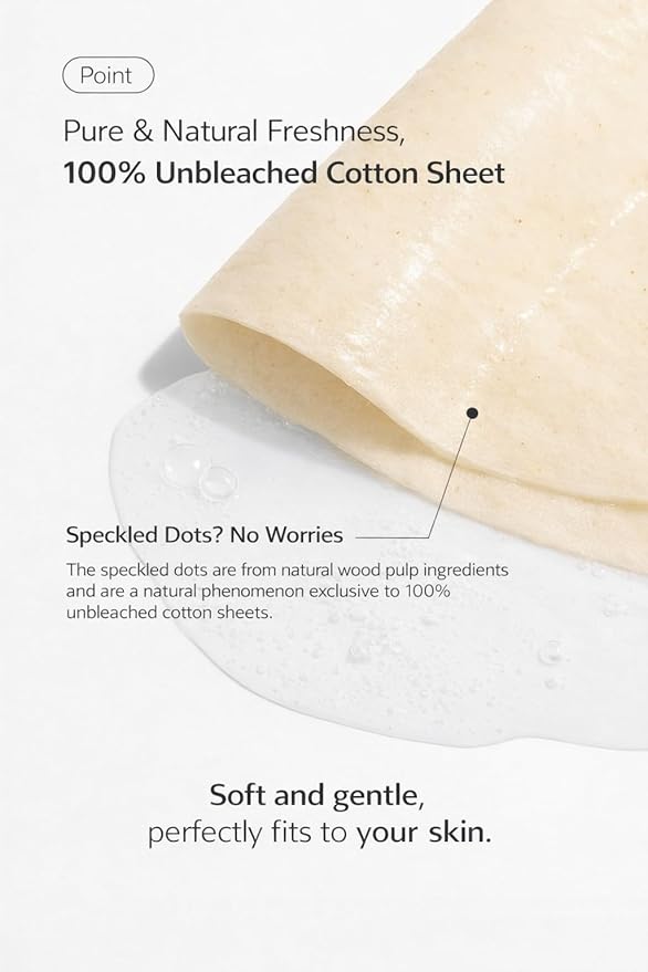 SB-4 PDRN Revitalizing Sheet Mask (5 Sheets) – Unbleached Pure Cotton Mask for Barrier Repair, Long-Lasting Hydration, Acne & Redness Relief, and a Plump, Calm, Balanced Complexion