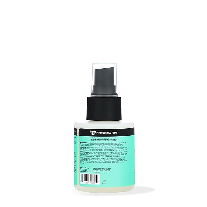 The Doux SILENT TREATMENT Anti-Frizz Heat Protectant Spray for Curly Hair – 30-Day Humidity Shield Hairspray with Keratin & Corn Starch – Travel Size Hair Styling Spray, 2 oz