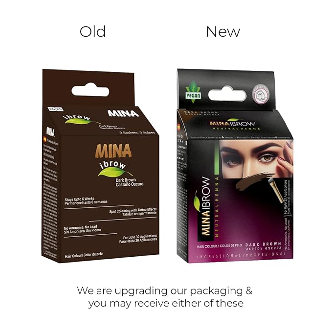 MinaiBrow Dark Brown Tint Kit | Natural Spot Coloring Brow Powder, Water & Smudge Proof Instant Brow Dye, 100% Gray Coverage, 30 Applications, Ammonia &, Vegan, Cruelty Free, Plant-Based