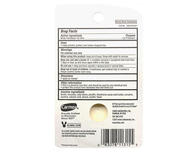 Carmex Classic Lip Balm Medicated 0.25 oz (Packs of 12)