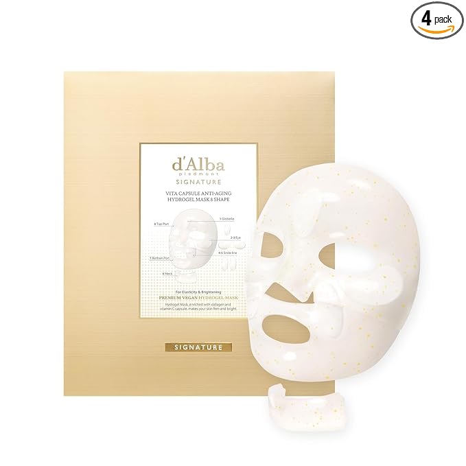 d'alba Piedmont Signature Vita Capsule Hydrogel Mask 8-Shape 1BOX (4 Sheets)